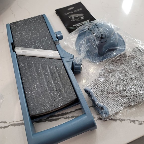 curtis stone mandoline chopper slicer new in box w/hand guard, glove and blade - Picture 3 of 4
